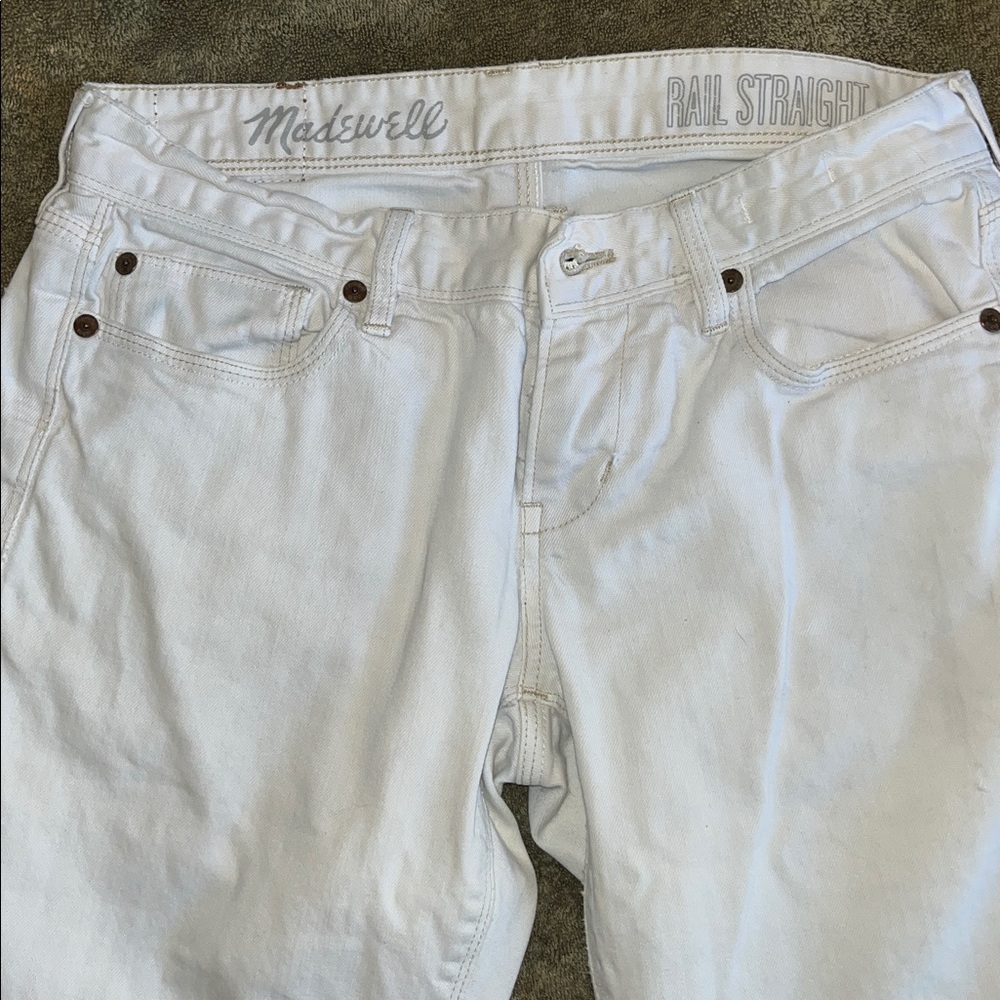 Madewell Women's White Straight Leg Jeans